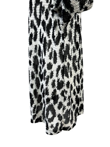 Chicos Martisha Animal Print Cardigan Open Lightweight Stretch Black/White Sz XL - Picture 7 of 16