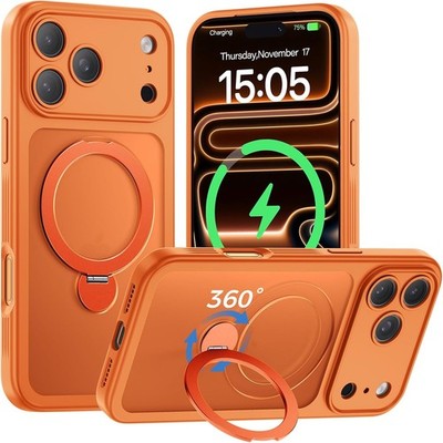 iPhone 17 Pro Max Case [360° Spin Magnetic Stand] [Full Camera Protection] 6.9''