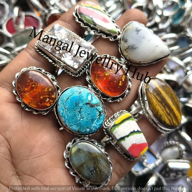 Bague Vintage Argentée Avec Perle Couleur Ambre – Ancienne, Style Rétro Fantaisie
