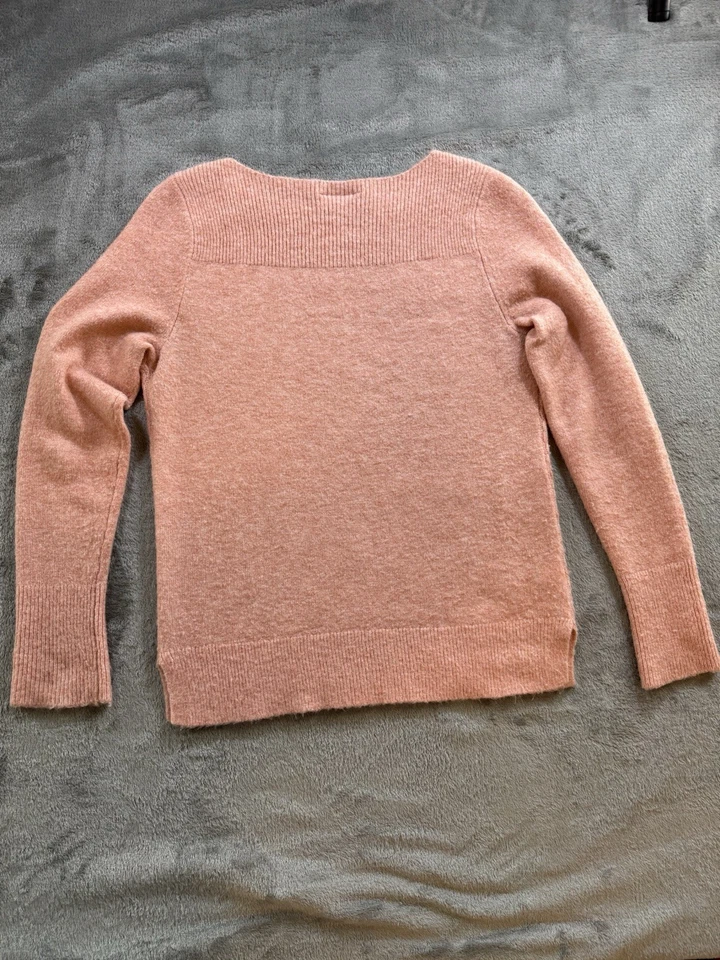 Suéter Loft Texturizado Cuello Redondo Manga Larga Pullover Para Mujer Mediano Pequeño Coral Foto 2 de 4