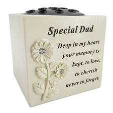 Special Dad Diamante Graveside Memorial Flower Pot Grave Vase Memorial Garden