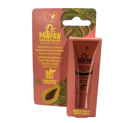 Lot of 2 Dr. PAWPAW Multipurpose Soothing Balm Hydration Nourishing Peach Pink