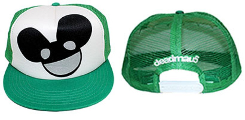 Black & Silver Logo Green Trucker Hat Adjustable Cap Snapback
