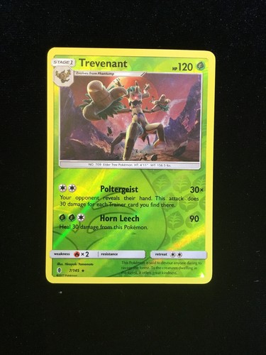 Pokémon TCG Trevenant Sun & Moon: Guardians Rising 7/145 Rare Reverse Holo - 第 2/3 張圖片