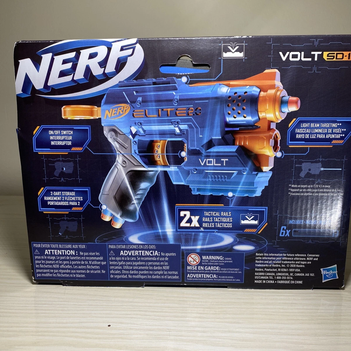 Nerf Elite 2.0 Volt SD-1, Includes 6 Official Nerf Elite Darts