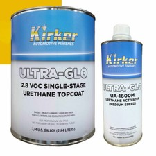 0.75 Gal Kirker Ultra-Glo Urethane Car Paint Viper Yellow UA-11105 Med Activator
