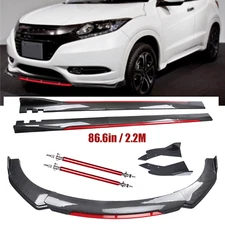 Front Bumper Lip Spoiler Splitter Side Skirt Carbon Fiber For Honda HRV CRV