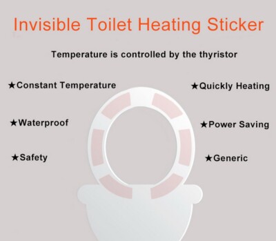 Toilet Quick Heating Sticker waterproof stable easy install Invisible Electronic