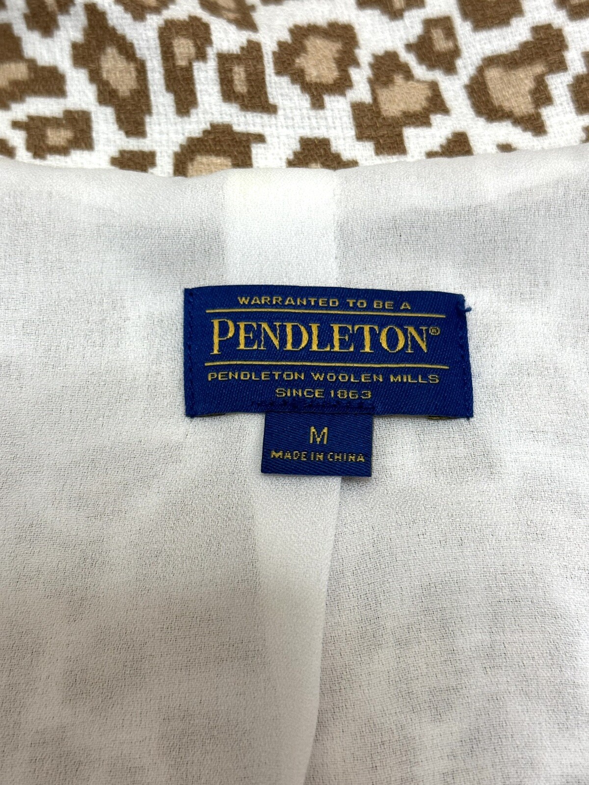 PENDLETON Women’s Blazer Leopard Print Medium Lon… - image 13