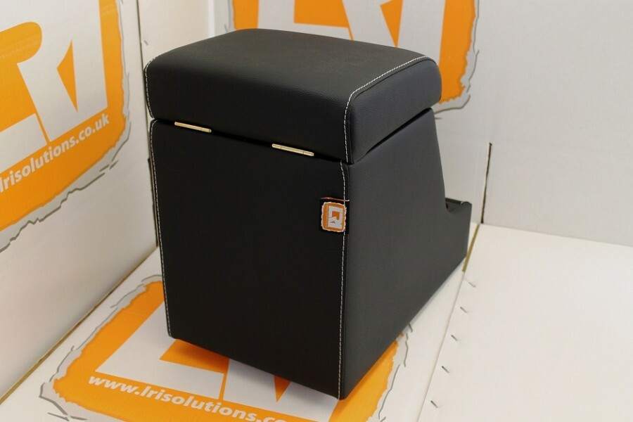 LRI front centre arm rest cubby box white stitch Fit Land Rover Defender 90 1...