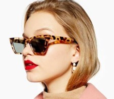 TOPSHOP Women's Sunglasses Tortoiseshell Glasses Brown Panther