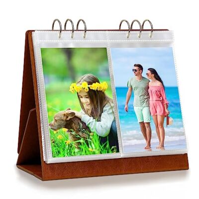 120 Pockets of 4x6 Pictures Photo album Double-Side 4x6 Leather