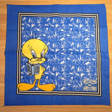 Vintage NOS Handkerchief Bandana 21" Looney Tunes Blues Tweety Vol. 3 USA C31