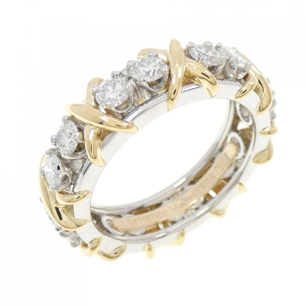 Authentic Tiffany 16 Stones Jean Schlumberger Ring  #270-003-983-0804