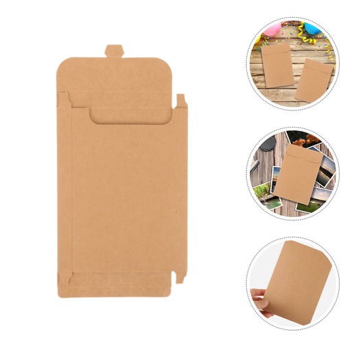 100 Pcs CD En Papier Kraft DVD Pochettes Porte-cd Enveloppes - Photo 11/12
