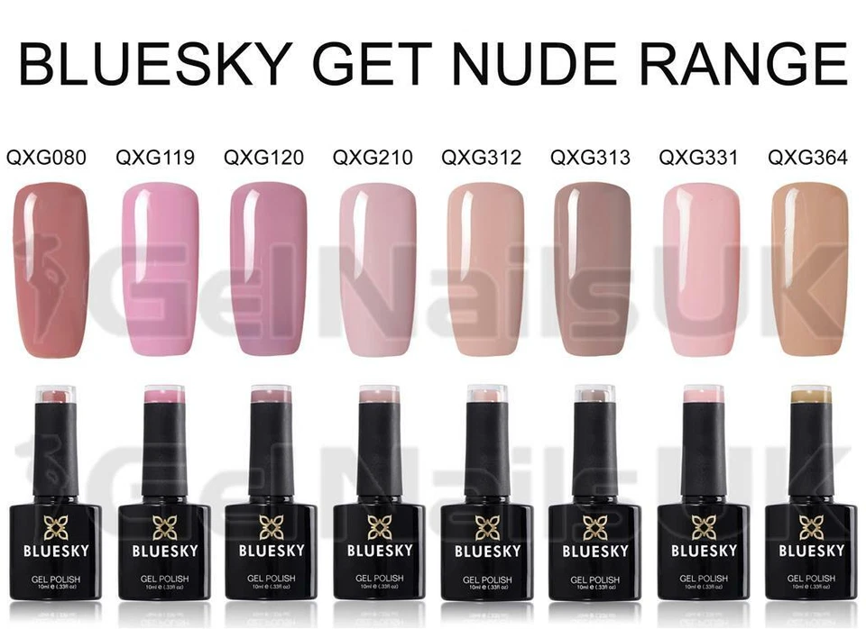 Bluesky GET NUDE Collection UV LED Soak Off Gel Nail Polish FREE POSTAGE 10ml