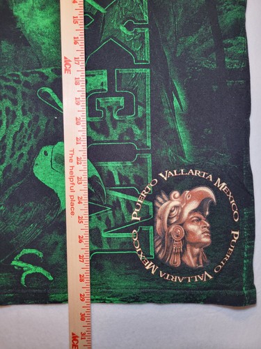 Animales verdes vintage Y2K AOP México Puerto Vallarta doble cara para hombre 2XL 2000s - Imagen 7 de 7