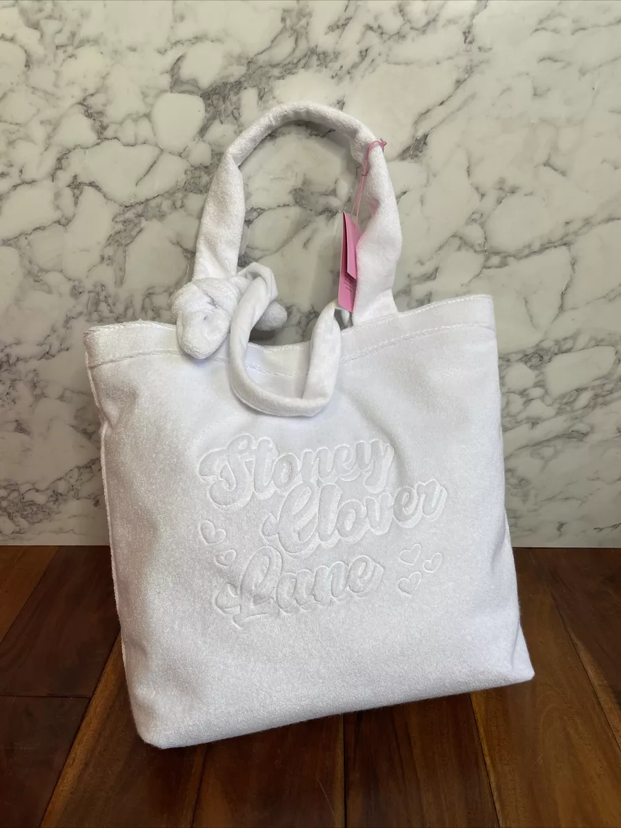 Stoney Clover Lane x Target Terry Cloth Embossed Beach Tote Bag White NWT