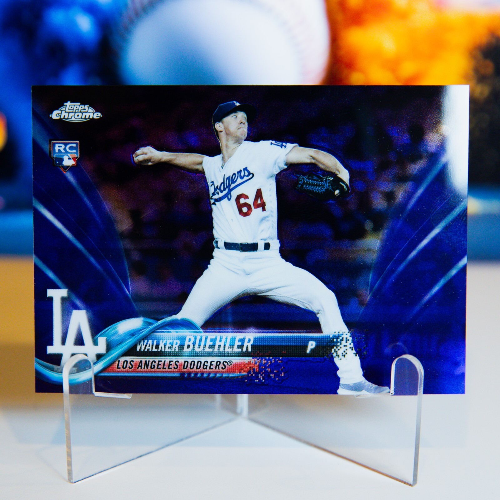 Walker Buehler RC 2018 Topps Chrome Purple Refractor #71  /299