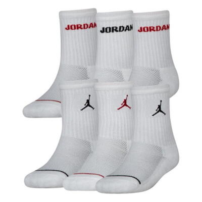 NIKE AIR JORDAN 3 PAAR CREW-SOCKEN SPORTSOCKEN GRÖSSEN 5 INF - 2 JUNIOR ALTER 3-8