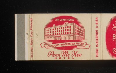 1950s Penn Mc Kee Hotel Monte Carlo Room David Weissert McKeesport PA Allegheny 
