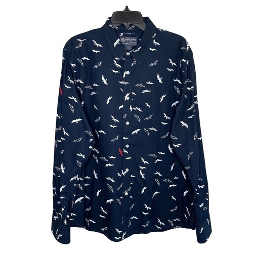 American Rag Mens Sz L Navy Blue Bird 