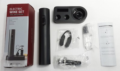 New, 4-in-1 Electric Wine Opener Set Aerator Pourer & Wine Stopper