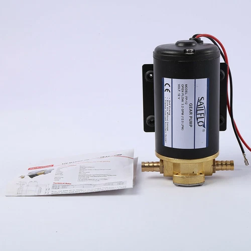 12V Impeller Gear Oil Pump Oil Fuel Water Transfer For Diesel Scavenge - Picture 13 of 13