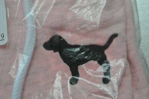 VICTORIA'S SECRET ROSA PERFETTO FULL ZIP! ALBICOCCA MATURA! XS NUOVO CON SCATOLA! GRAFICA CANE NERO - Foto 4 di 5