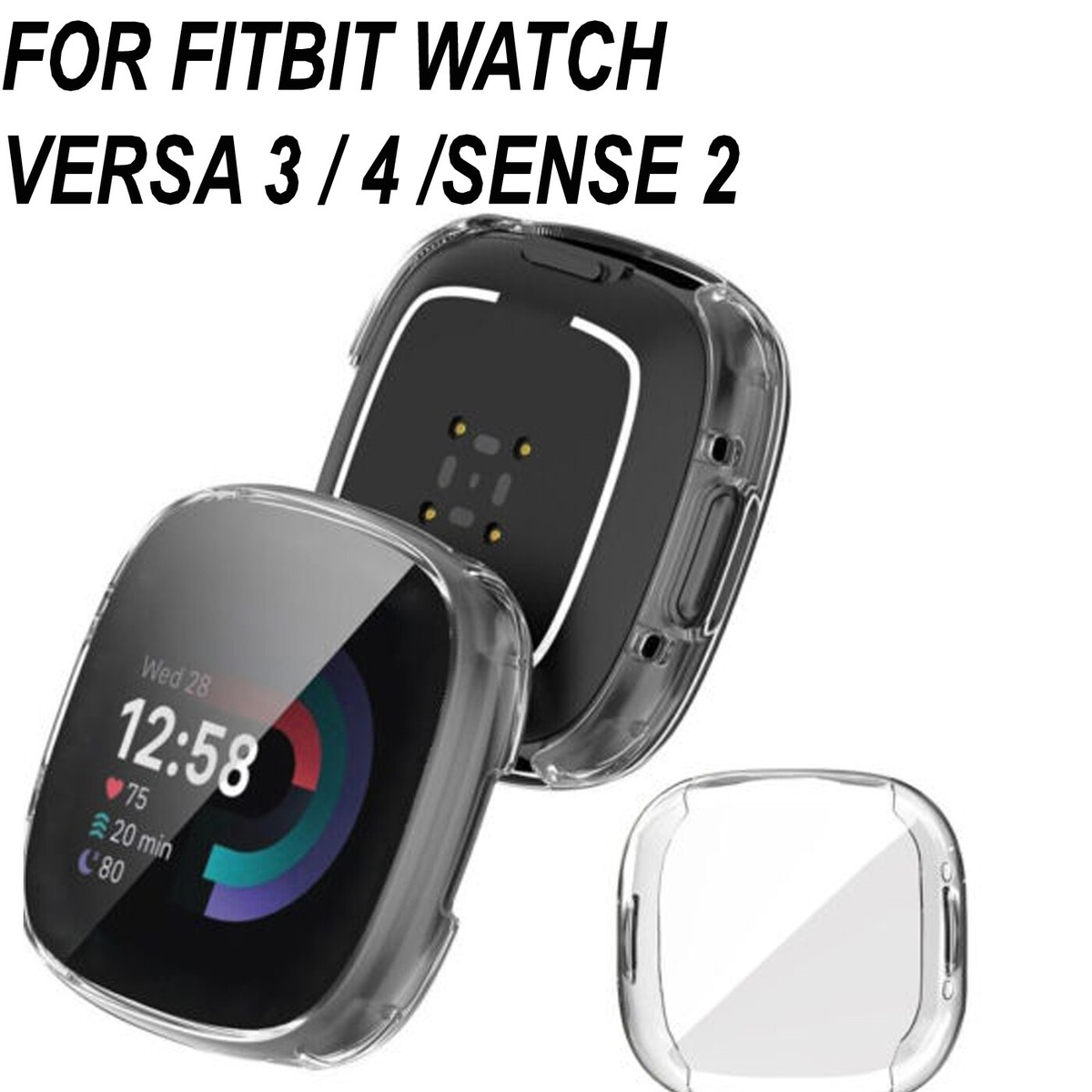 For Fitbit Versa Fitbit Sense Watch Full Cover Screen