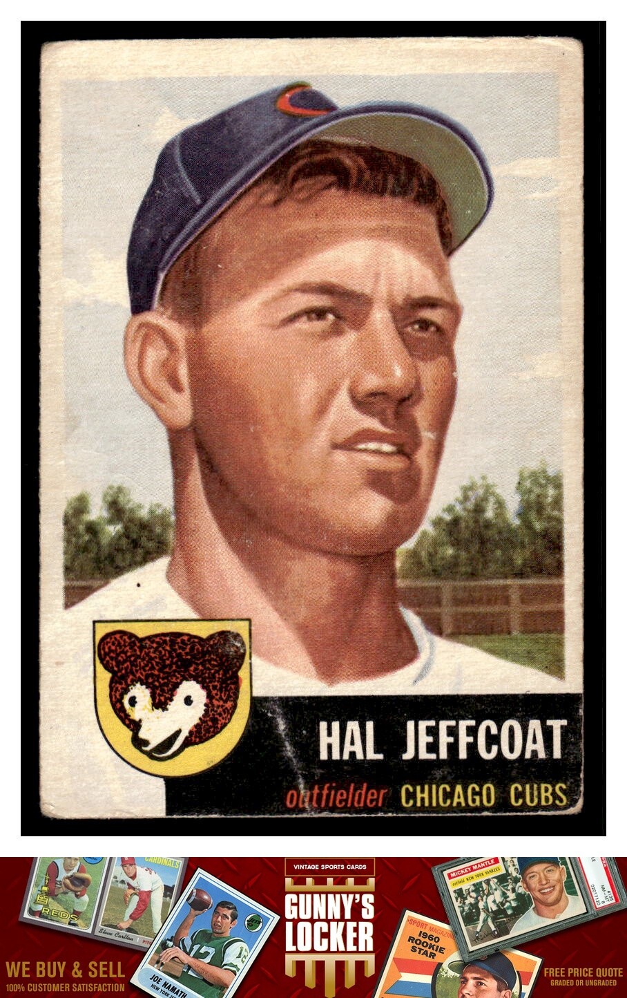 1953 Topps Hal Jeffcoat 29 Chicago Cubs