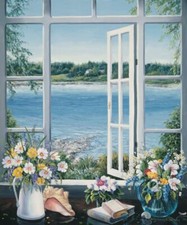 Tile Mural Kitchen Backsplash - A Breeze Off The Ocean - by Barbara Felisky