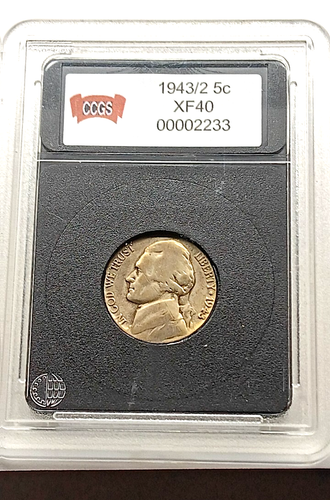1943/2-P Jefferson Nickel XF Prägefehler