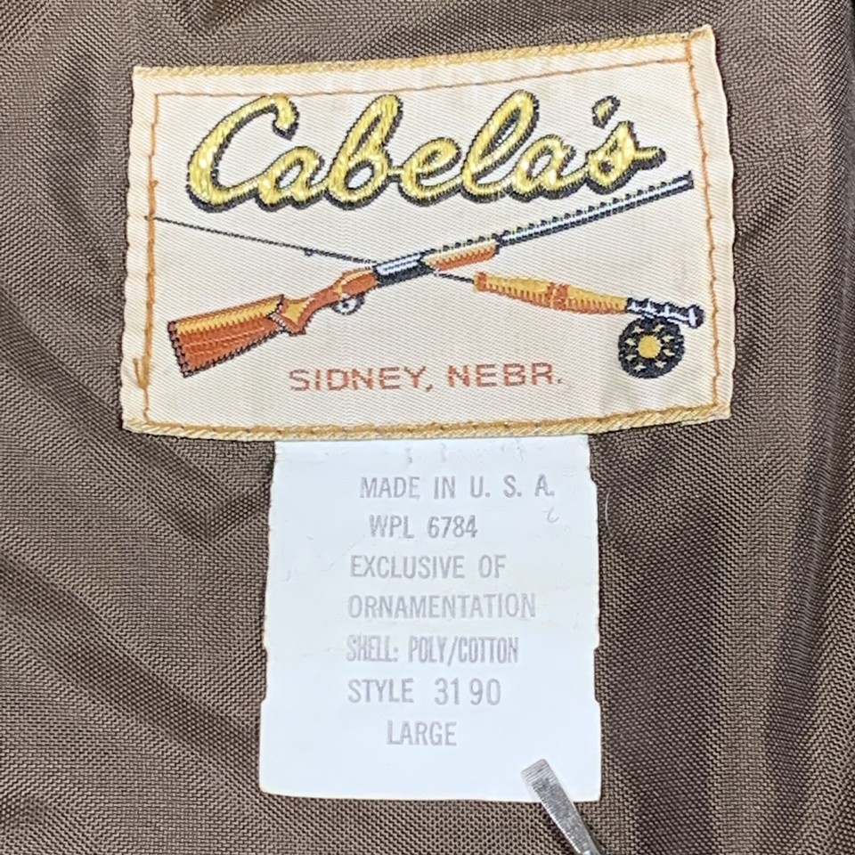 🇺🇸 Vintage Cabelas Duck Camo Hunting Game Jacket Hooded Coat Made In