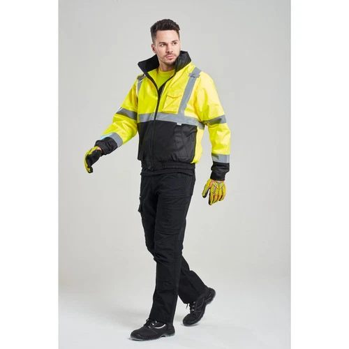 Portwest US364 Hi Vis Premium 2-in-1 Bomber Hooded Waterproof Safety Jacket ANSI image 4