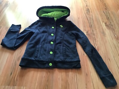 Abercrombie Kids Weste, Jacke Gr. XL = 164 / 170 schwarz, neongrün TOP !!!