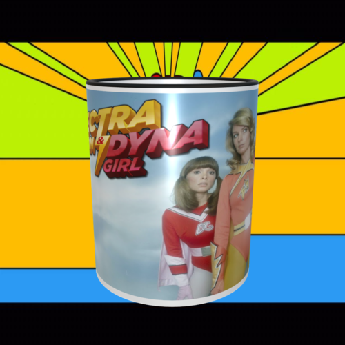 Taza de cerámica Electra Woman & Dyna Girl 11 oz NUEVA caja fuerte para lavavajillas  - Imagen 1 de 4