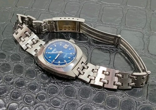 Vintage Women's Wrist Watch Seiko Automatic 17 Jewels 2205-0371, Dial Blue - Picture 7 of 8