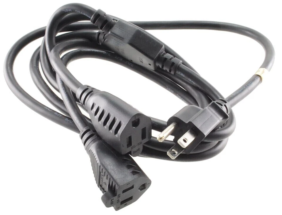 1/2/4 Outlet Power Cord Y-Splitter Cable (1)NEMA 5-15P to (2)NEMA 5-15R 16AWG/3C - Image 2 of 4