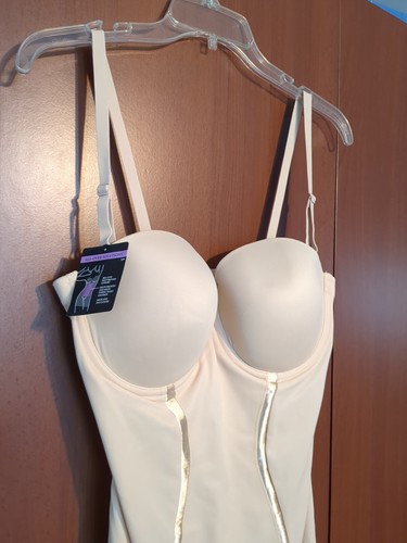 Maidenform Women's All-Over Solutions Body Shaper Beige Adjustable 36D NWT - Picture 3 of 7