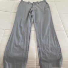 Liz Claiborne Men's Flat Front Chino Casual Dress Pants Gray Color Size 32X30