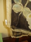 Vintage Jaeger 100% Silk Black Cream Oblong Floral Scarf Made In Italy — photo 2