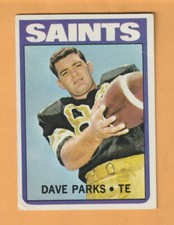 Dave Parks New Orleans Saints 1972 Topps #14 Texas Tech Red Raiders Creased