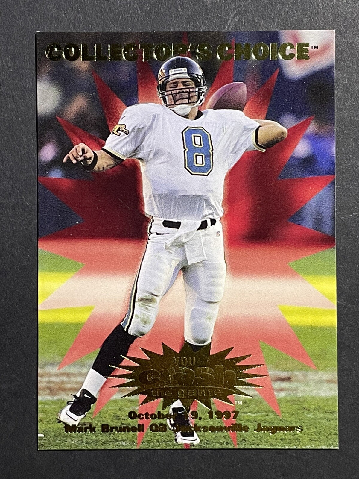 1997 Collectors Choice Mark Brunell You Crash The Game Insert Card - Jaguars