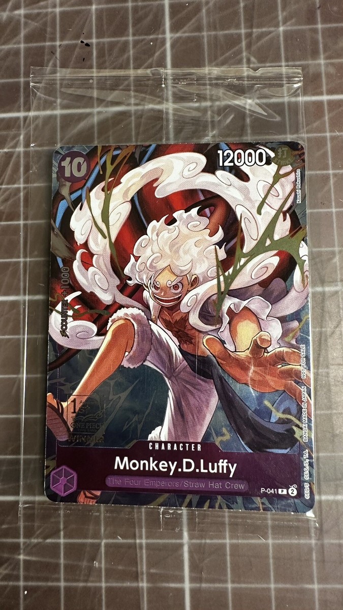 Monkey.D.Luffy P-041 WINNER PROMO 1st Anniversary ONE PIECE Card
