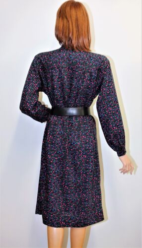 CHRISTIAN DIOR BOUTIQUE Vintage 80s Long Sleeves Dress 44FR 12US Made in France - Picture 3 of 10