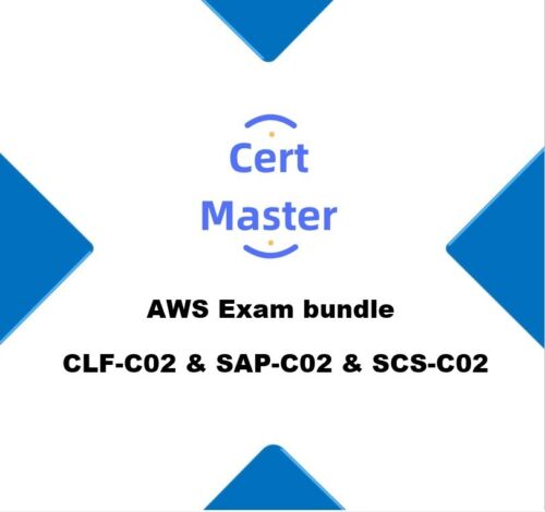 CLF-C02, SAP-C02, SCS-C02 AWS Exam bundle! PDF & VCE