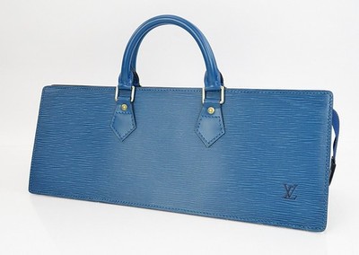 echt LOUIS VUITTON Sac Dreieck blau Epi Leder Handtasche #64286