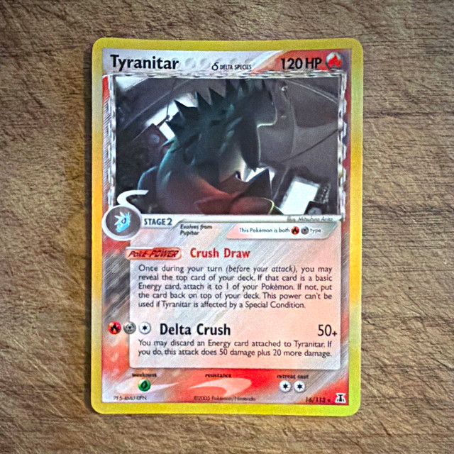 Nintendo Tyranitar Delta Species Holo Rare 16/113 120 HP EN 2005 Stage 2
