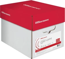 Office Depot Copy Print Paper 8.5x11 20lb 500/Ream Case of 5 Reams 851201CS